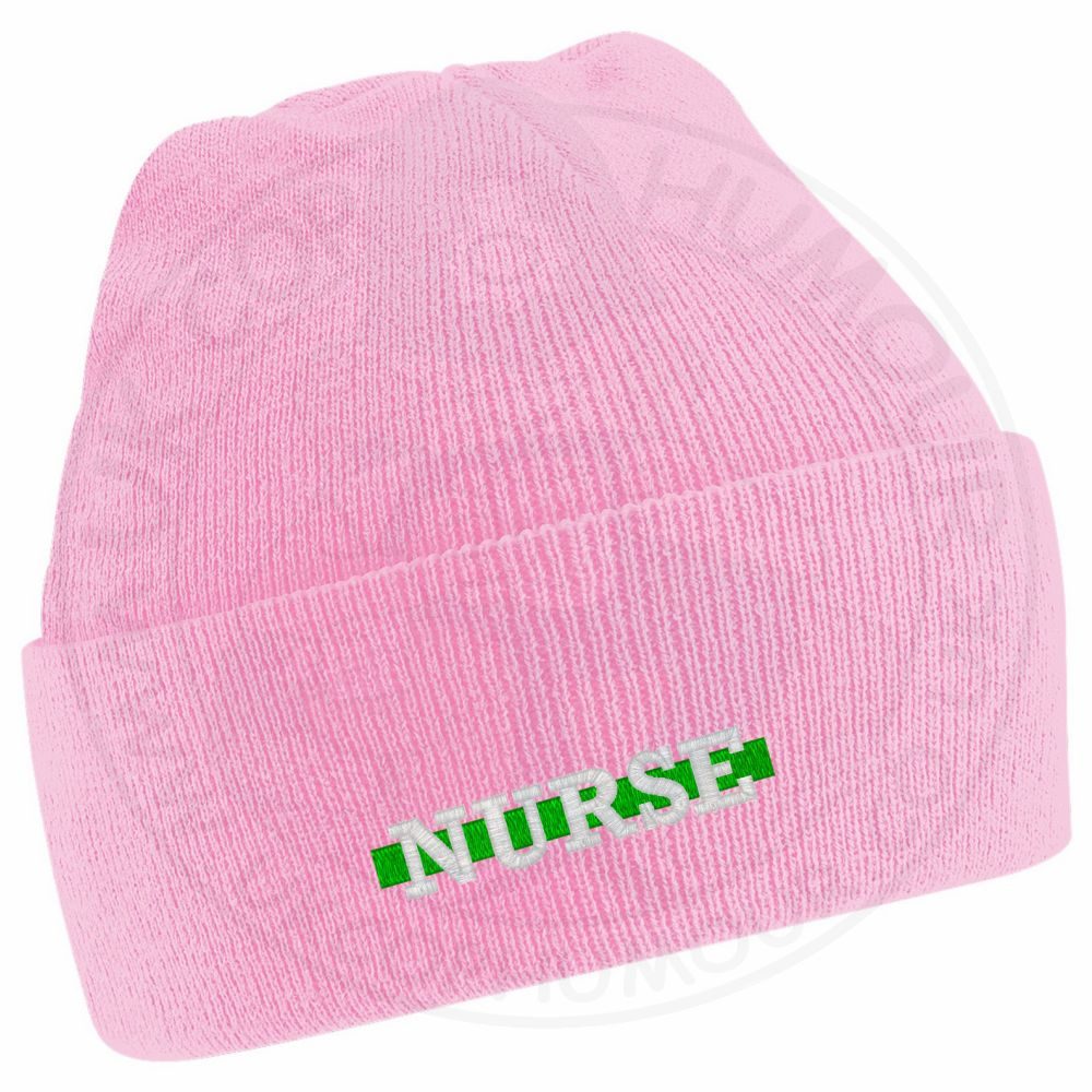 "Nurse" Thin Green Line Beanie - Image 15