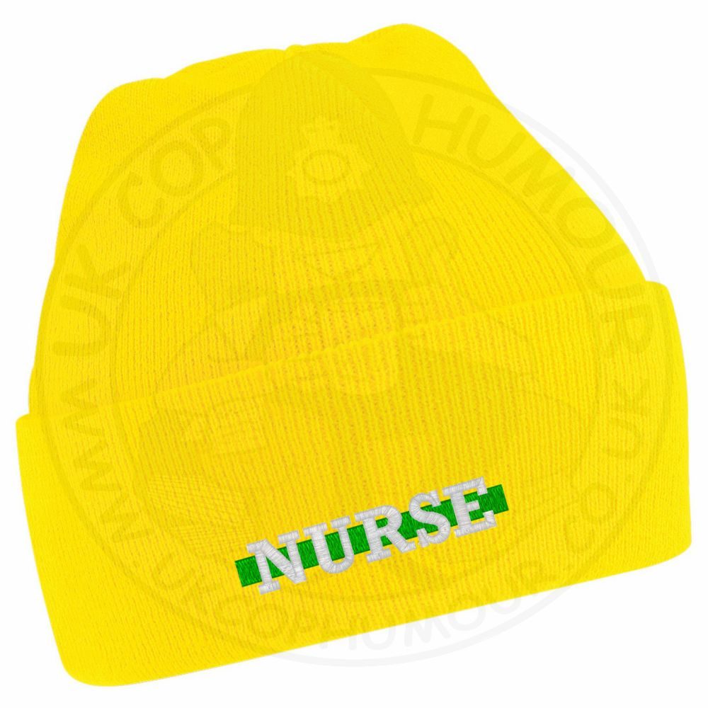 "Nurse" Thin Green Line Beanie - Image 18