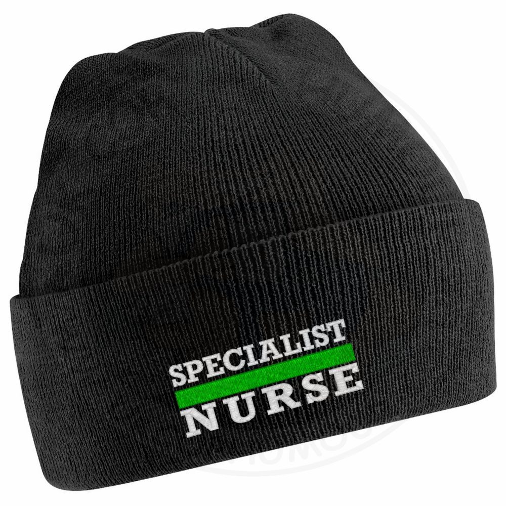 "Specialist Nurse" Thin Green Line Beanie - Image 2