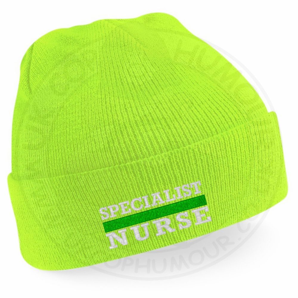 "Specialist Nurse" Thin Green Line Beanie - Image 6