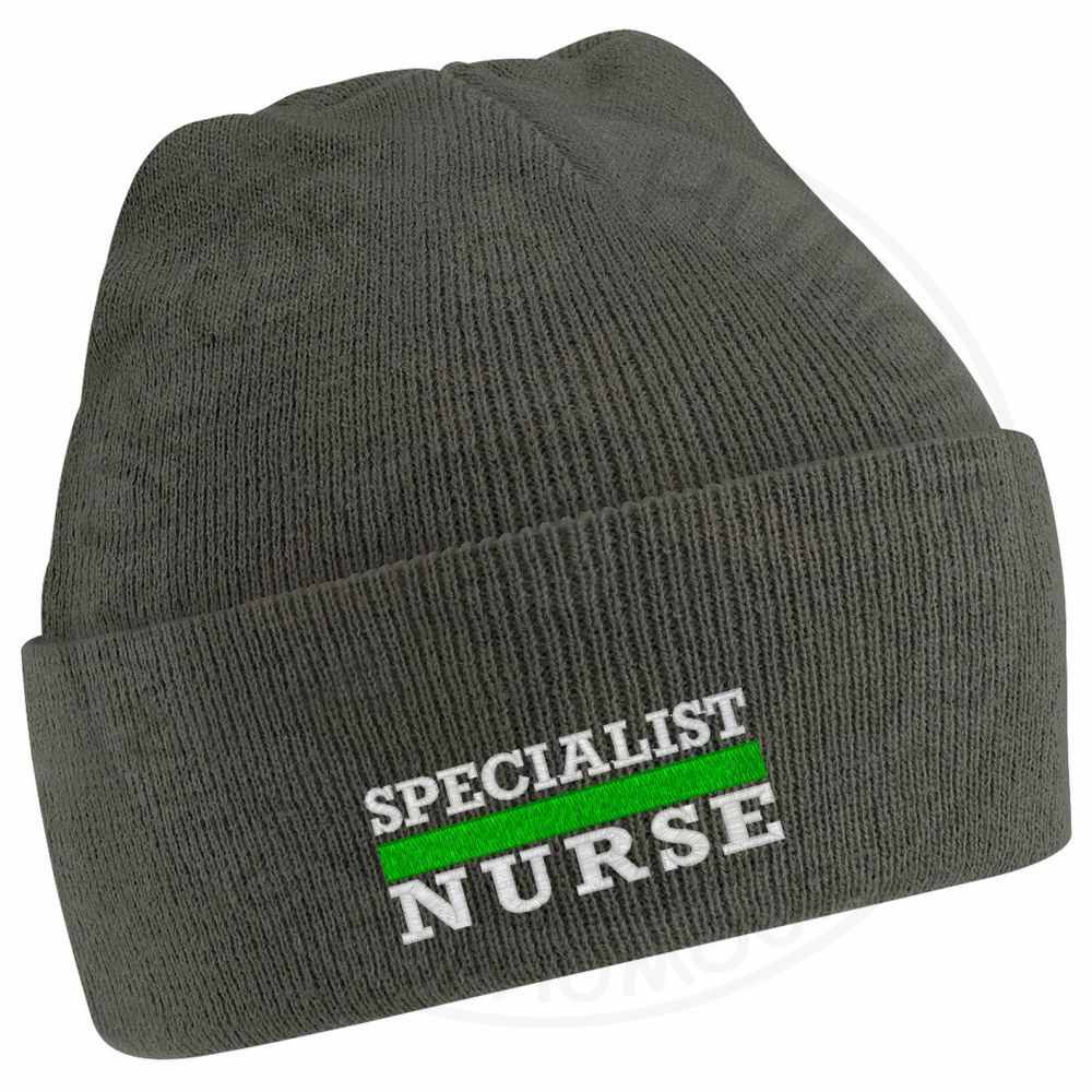 "Specialist Nurse" Thin Green Line Beanie - Image 13