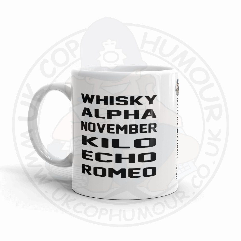 Whisky Alpha November Kilo Echo Romeo Mug