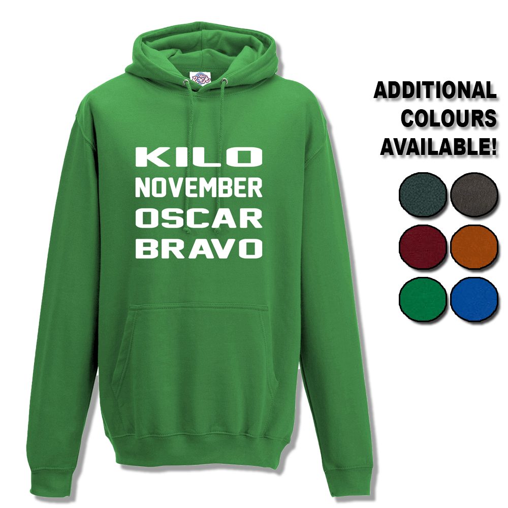 Unisex Kilo November Oscar Bravo Hoodie
