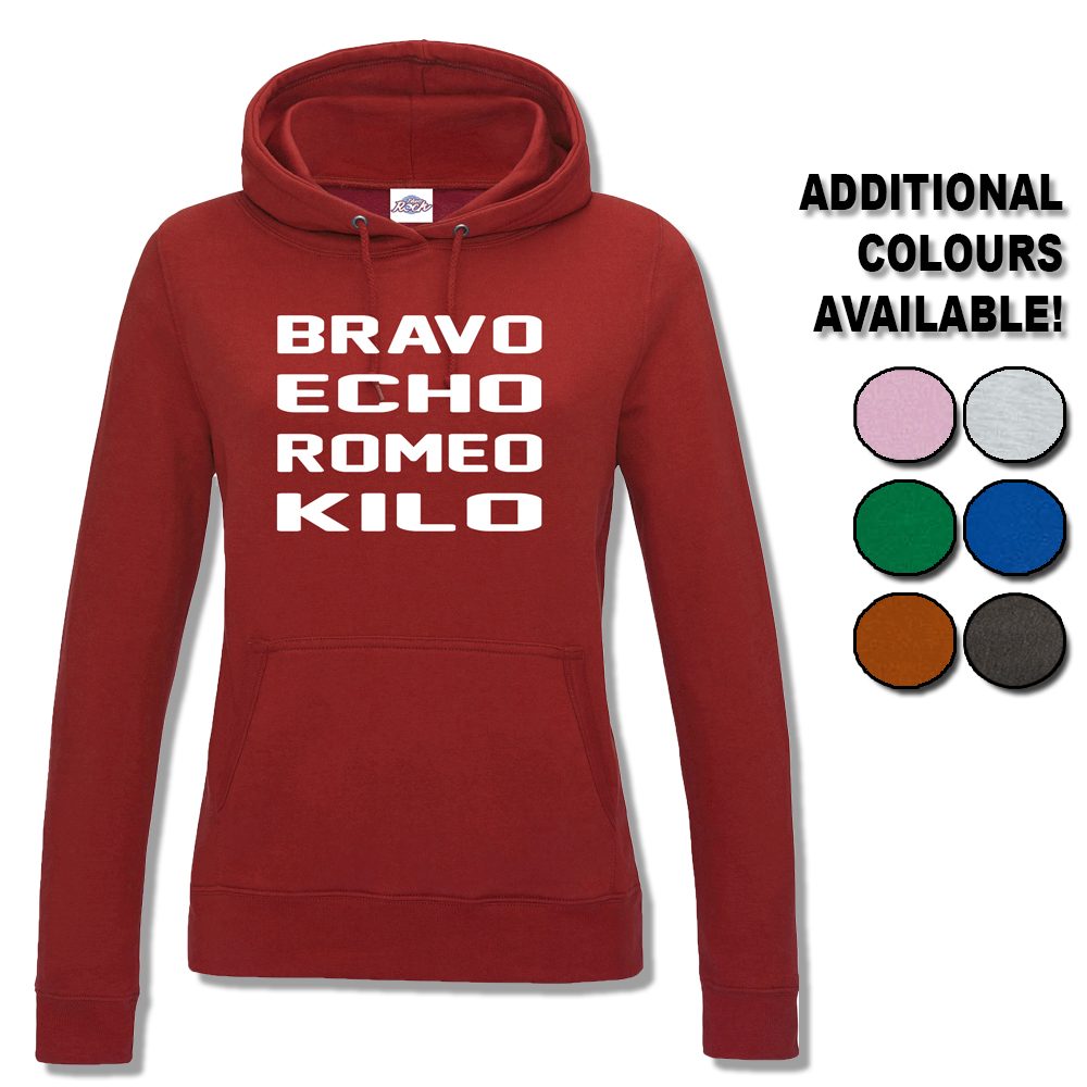 Womens Bravo Echo Romeo Kilo Hoodie