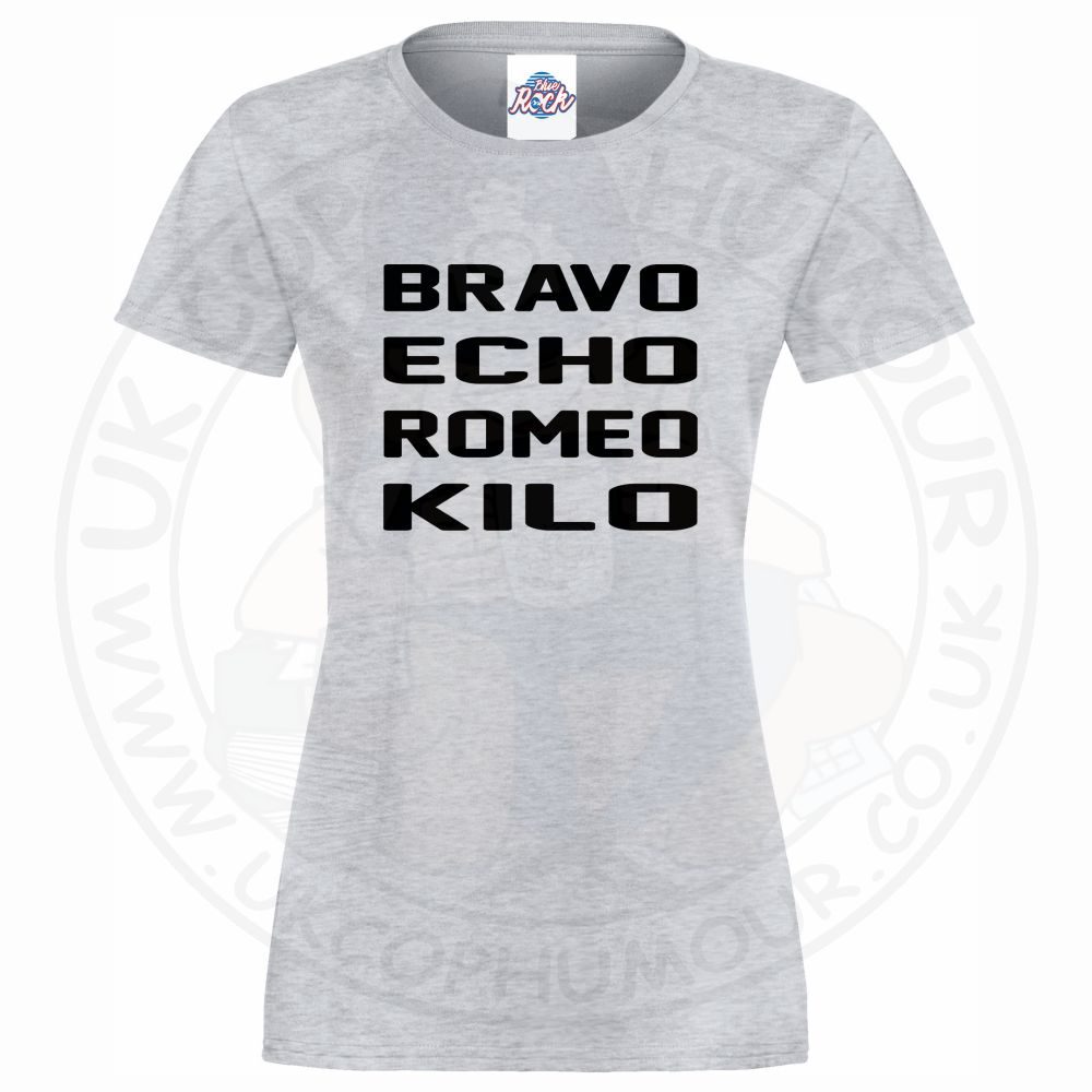 Womens Bravo Echo Romeo Kilo T-Shirt - Image 4