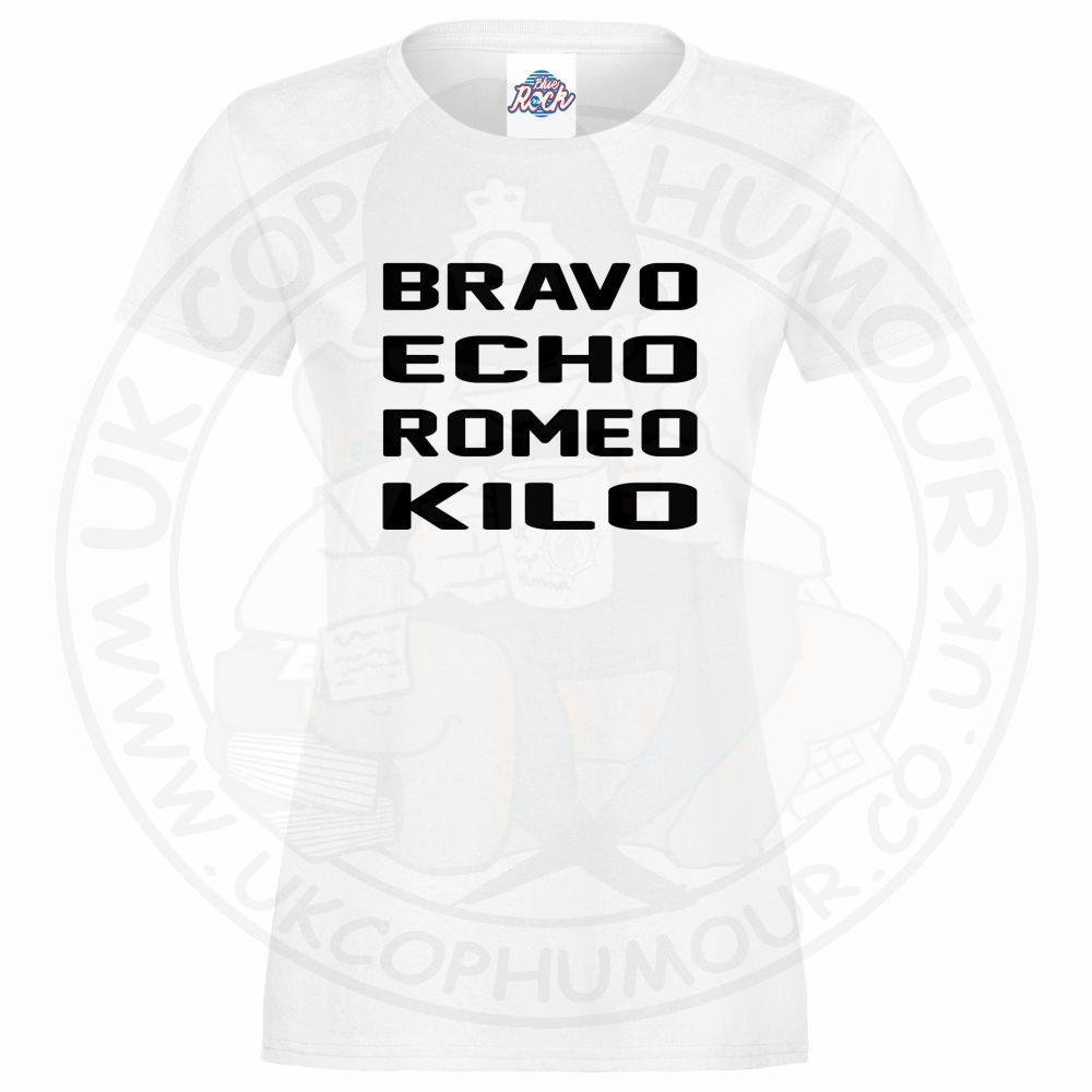 Womens Bravo Echo Romeo Kilo T-Shirt - Image 9
