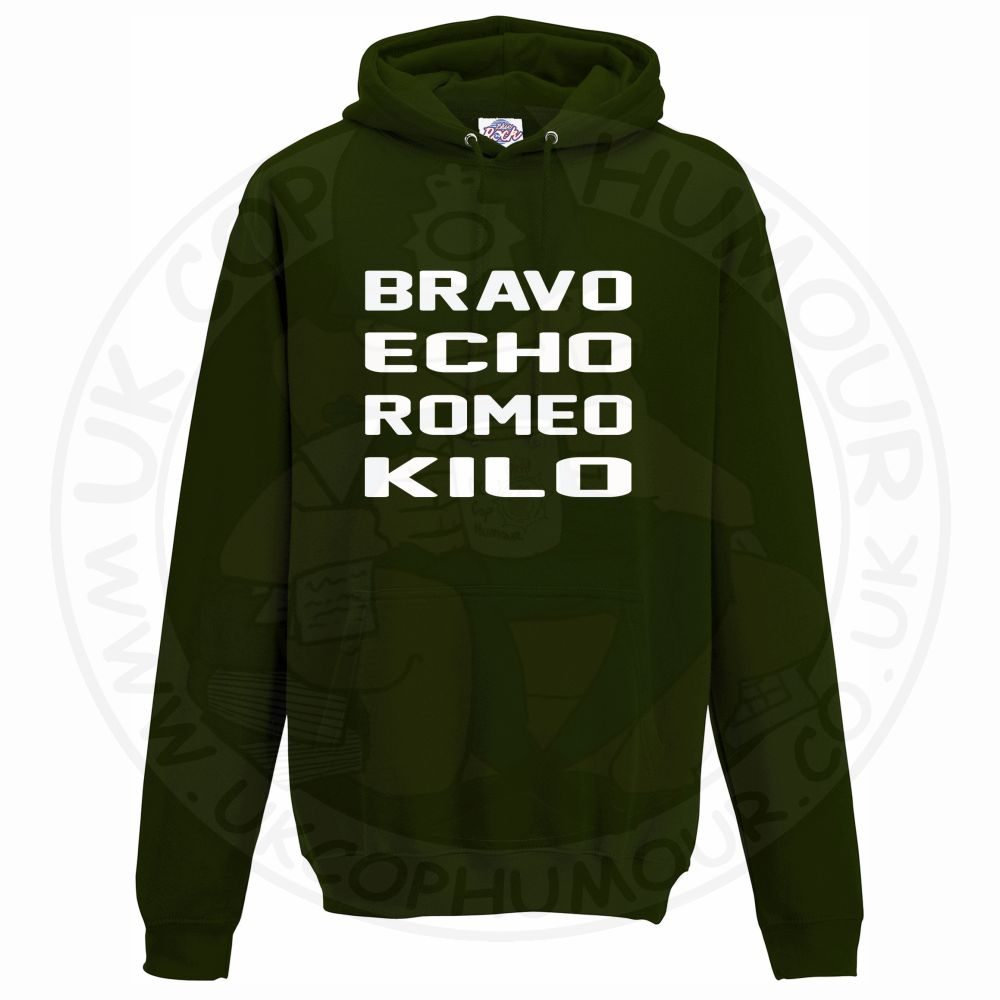 Unisex Bravo Echo Romeo Kilo Hoodie - Image 4