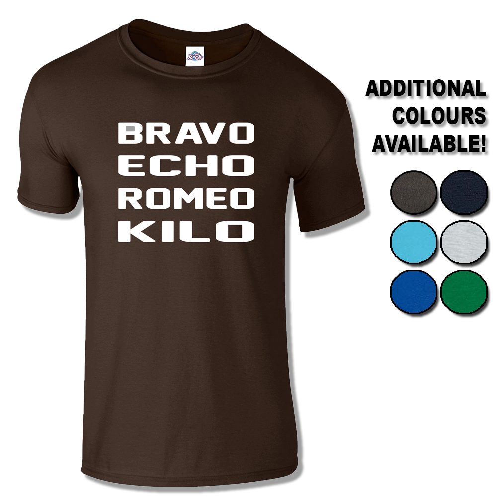 Mens Bravo Echo Romeo Kilo T-Shirt