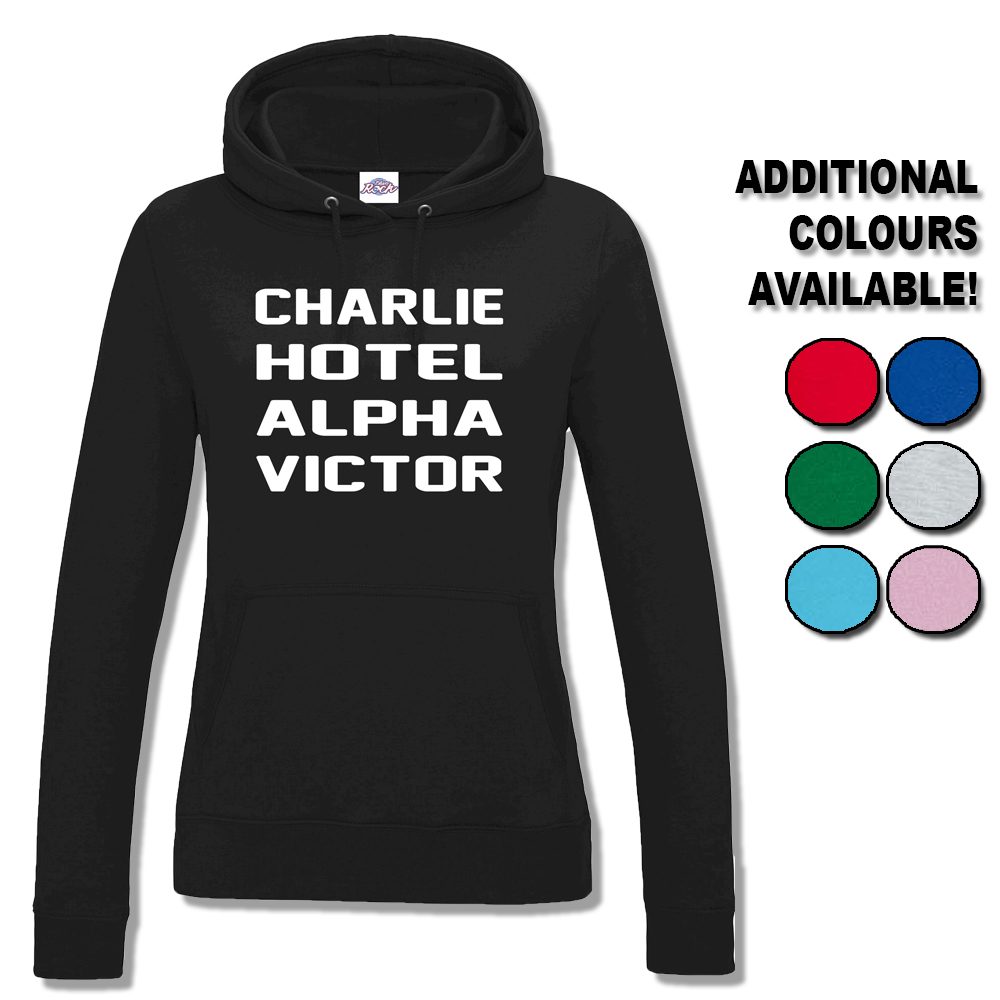 Womens Charlie Hotel Alpha Victor Hoodie