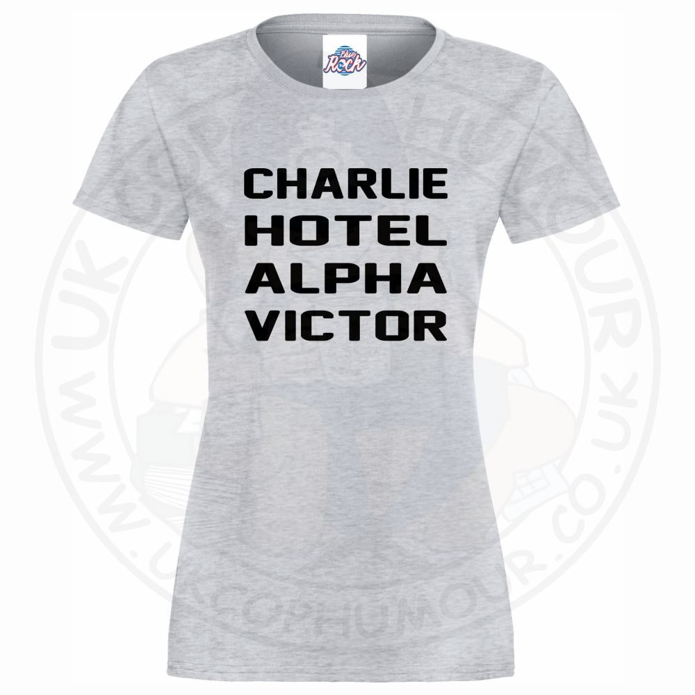 Womens Charlie Hotel Alpha Victor T-Shirt - Image 4