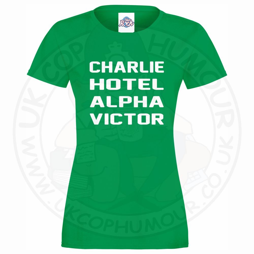 Womens Charlie Hotel Alpha Victor T-Shirt - Image 3