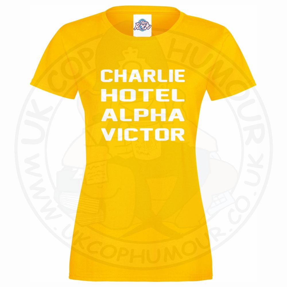 Womens Charlie Hotel Alpha Victor T-Shirt - Image 10
