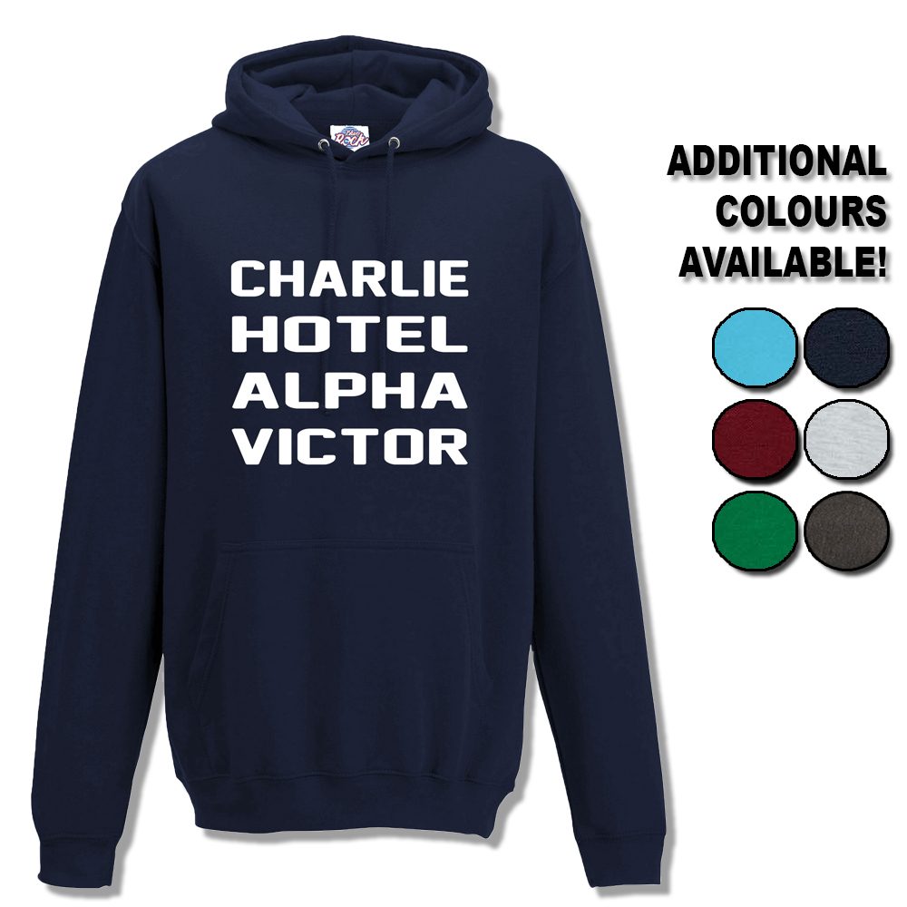 Unisex Charlie Hotel Alpha Victor Hoodie