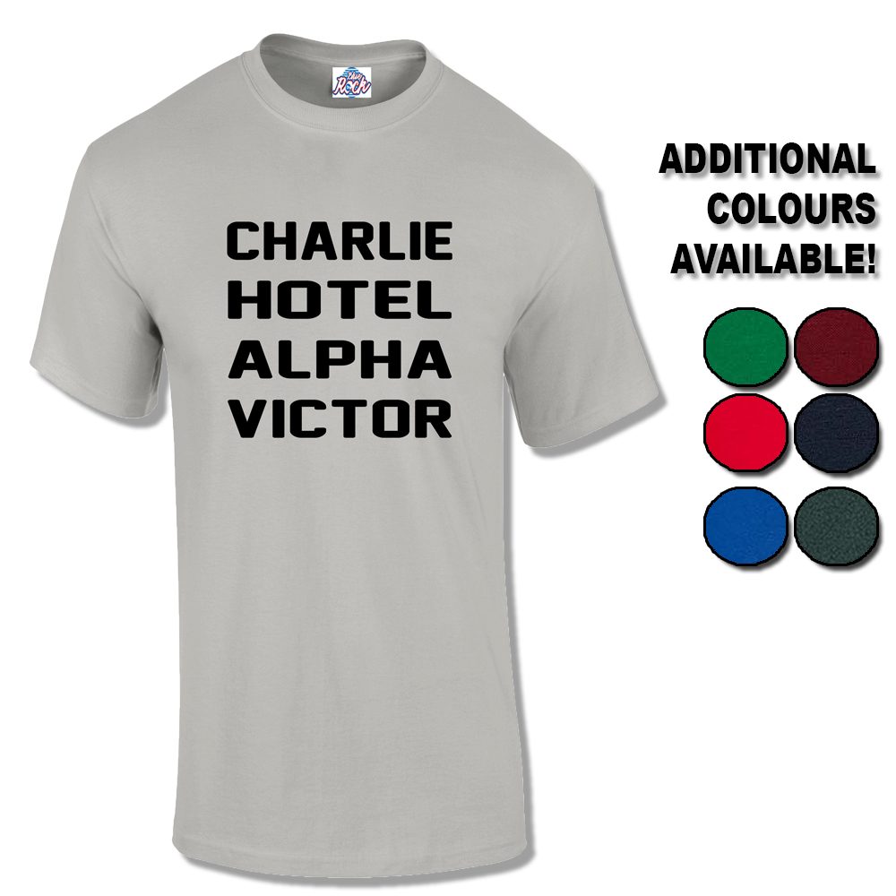 Mens Charlie Hotel Alpha Victor T-Shirt