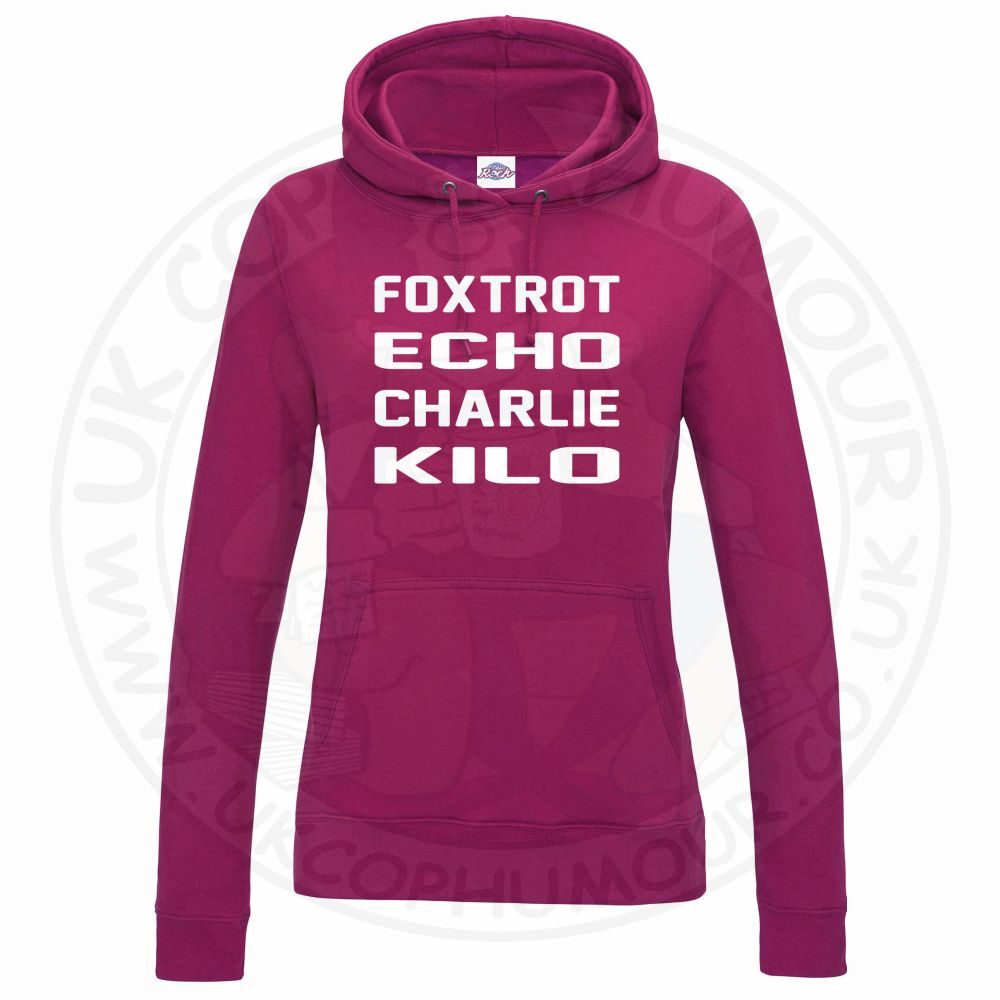 Womens Foxtrot Echo Charlie Kilo Hoodie - Image 5