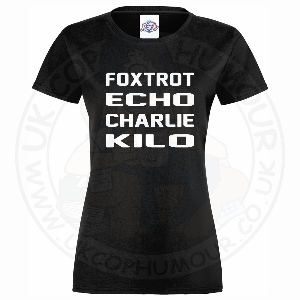 Womens Foxtrot Echo Charlie Kilo T-Shirt - Image 2