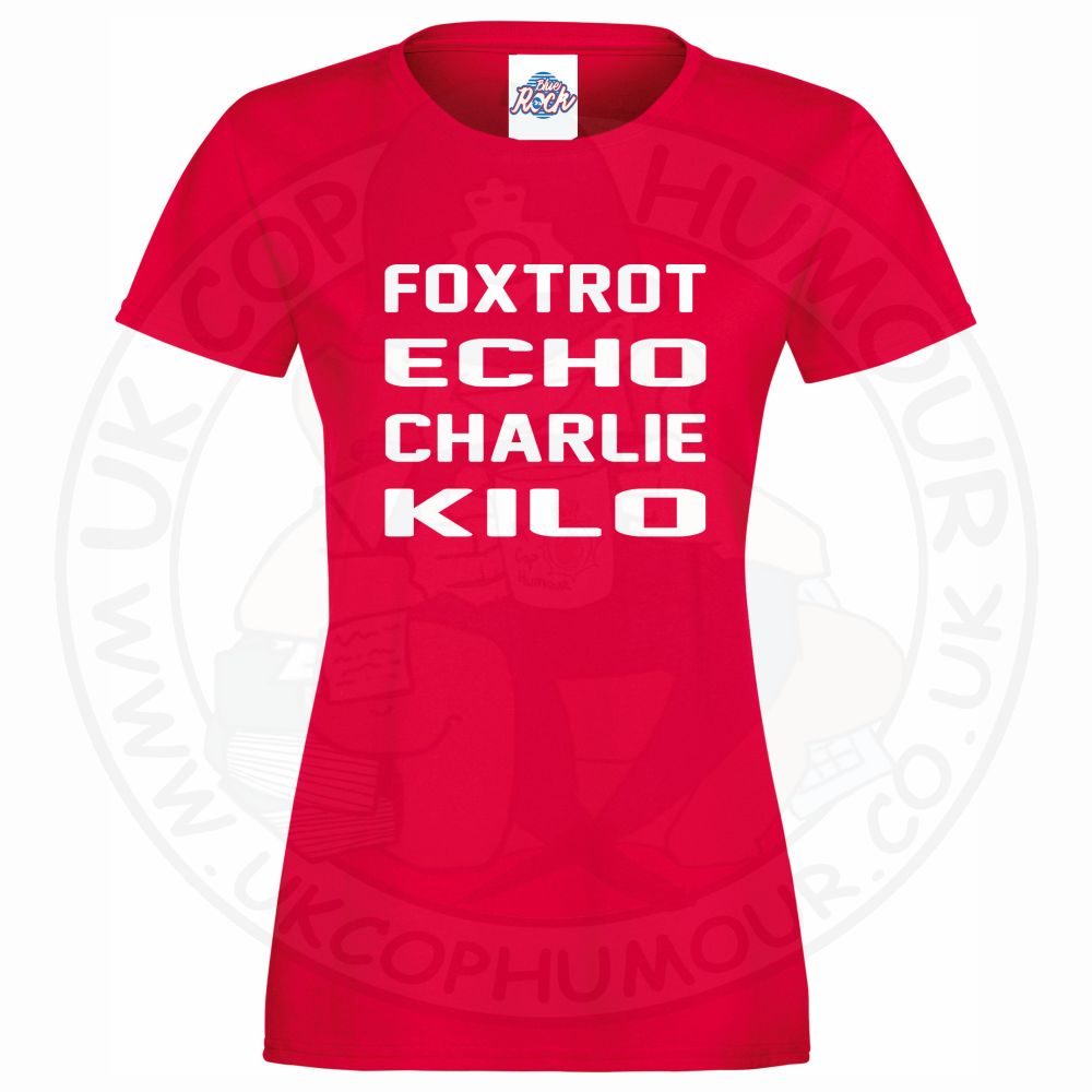 Womens Foxtrot Echo Charlie Kilo T-Shirt - Image 7