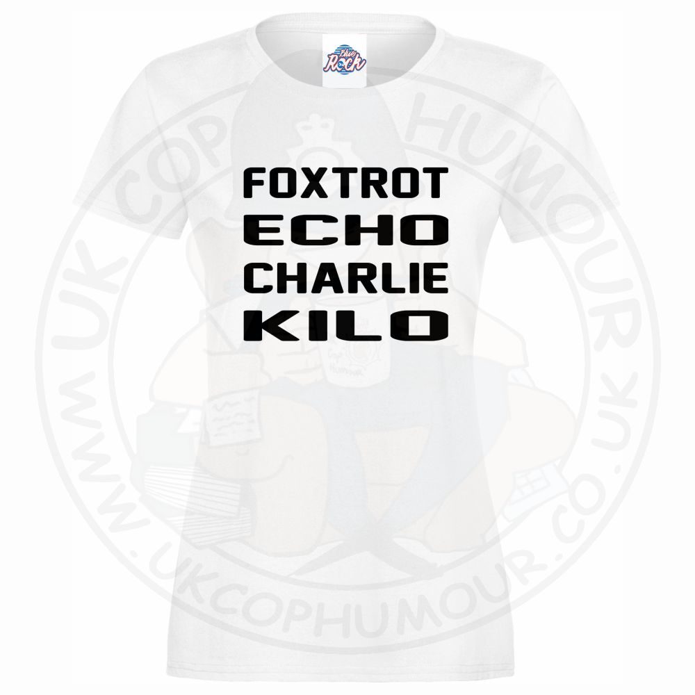 Womens Foxtrot Echo Charlie Kilo T-Shirt - Image 9