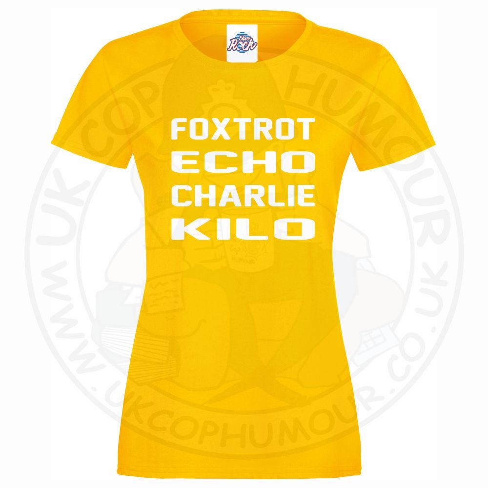 Womens Foxtrot Echo Charlie Kilo T-Shirt - Image 10