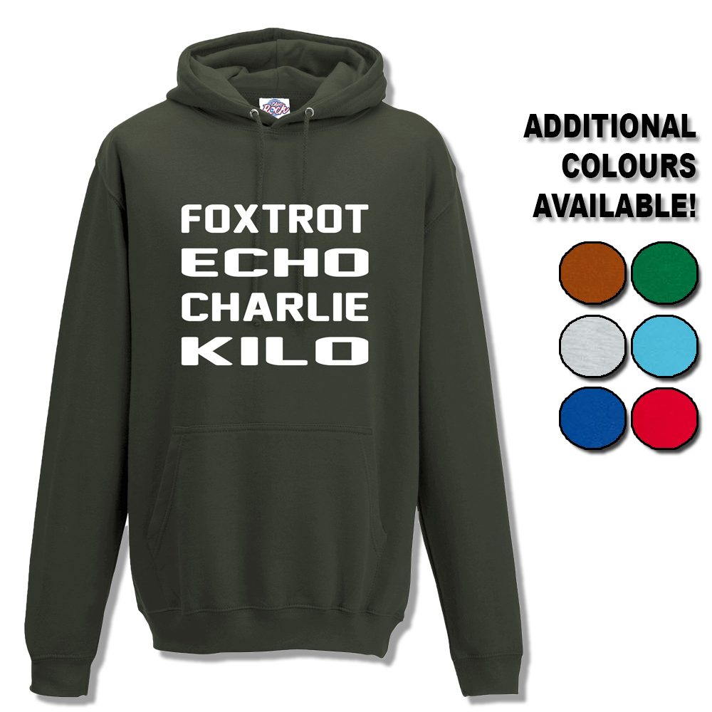 Unisex Foxtrot Echo Charlie Kilo Hoodie