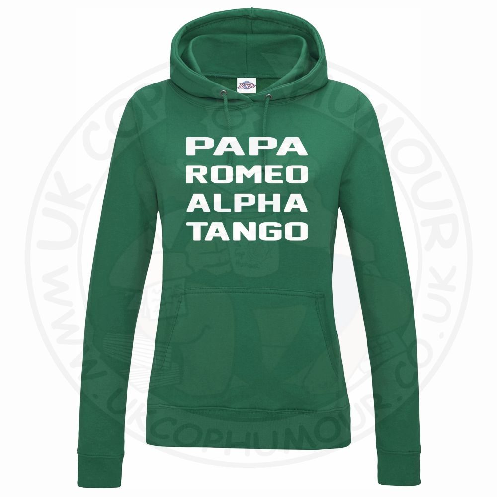 Womens Papa Romeo Alpha Tango Hoodie - Image 3