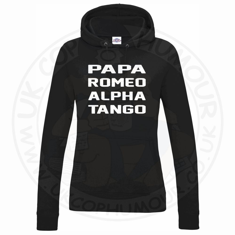 Womens Papa Romeo Alpha Tango Hoodie - Image 2
