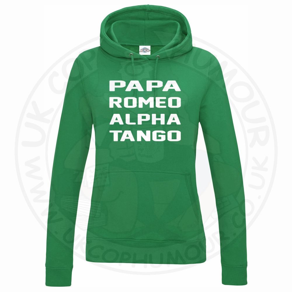 Womens Papa Romeo Alpha Tango Hoodie - Image 4