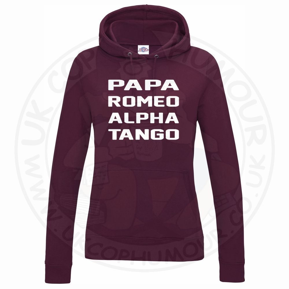 Womens Papa Romeo Alpha Tango Hoodie - Image 7