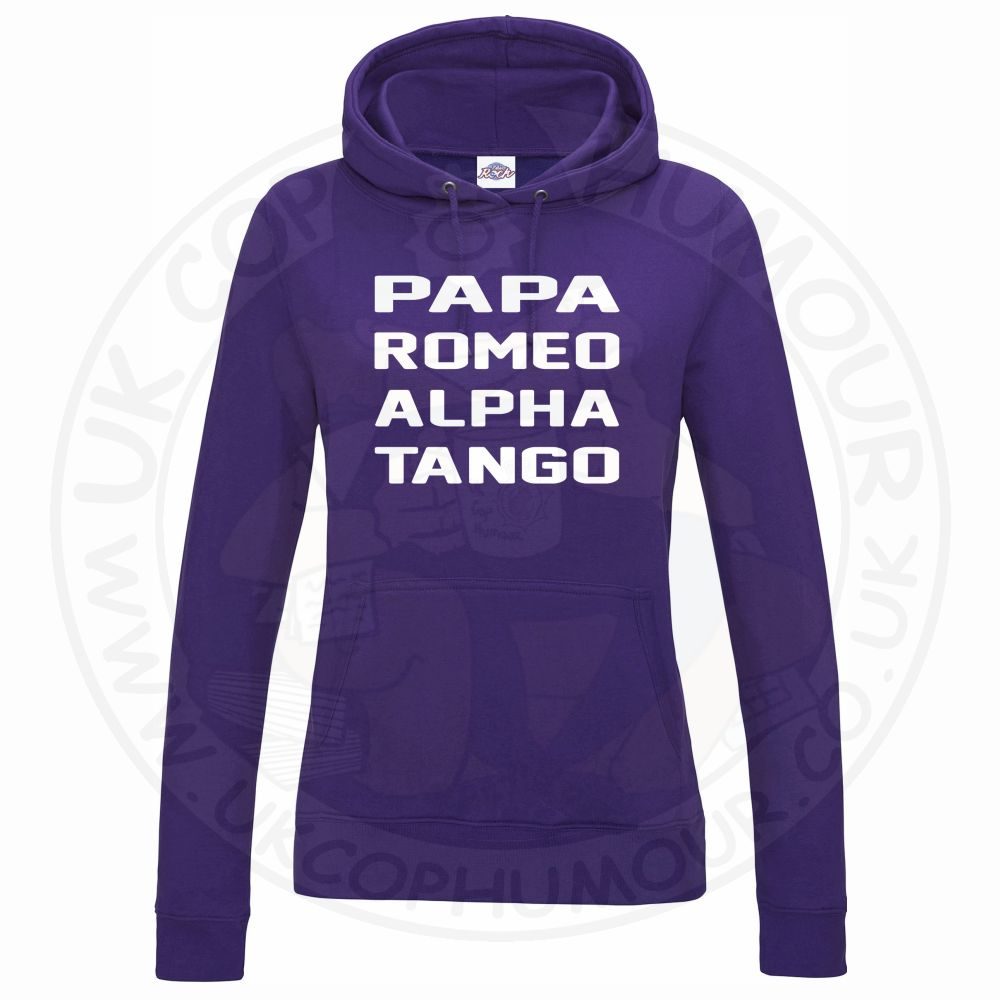 Womens Papa Romeo Alpha Tango Hoodie - Image 11