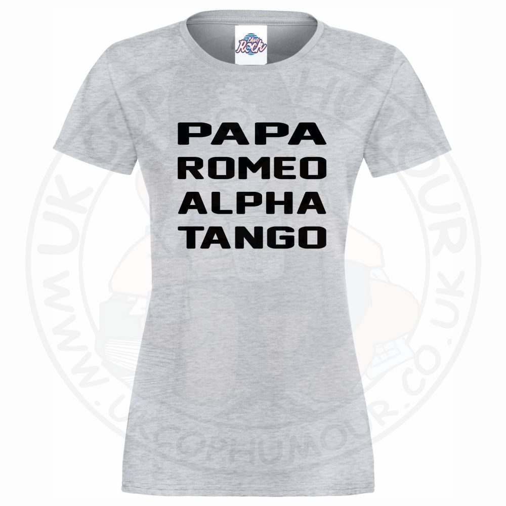 Womens Papa Romeo Alpha Tango T-Shirt - Image 4