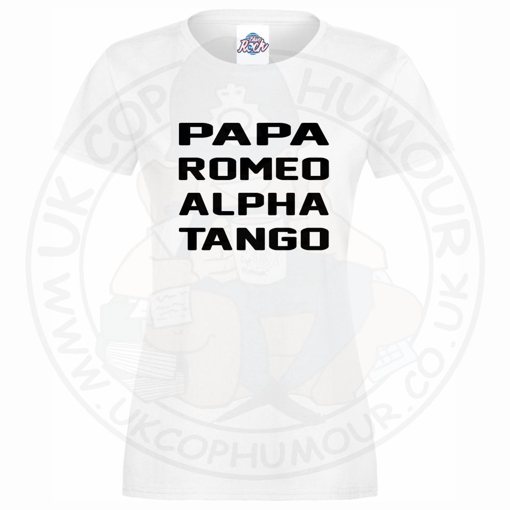 Womens Papa Romeo Alpha Tango T-Shirt - Image 9
