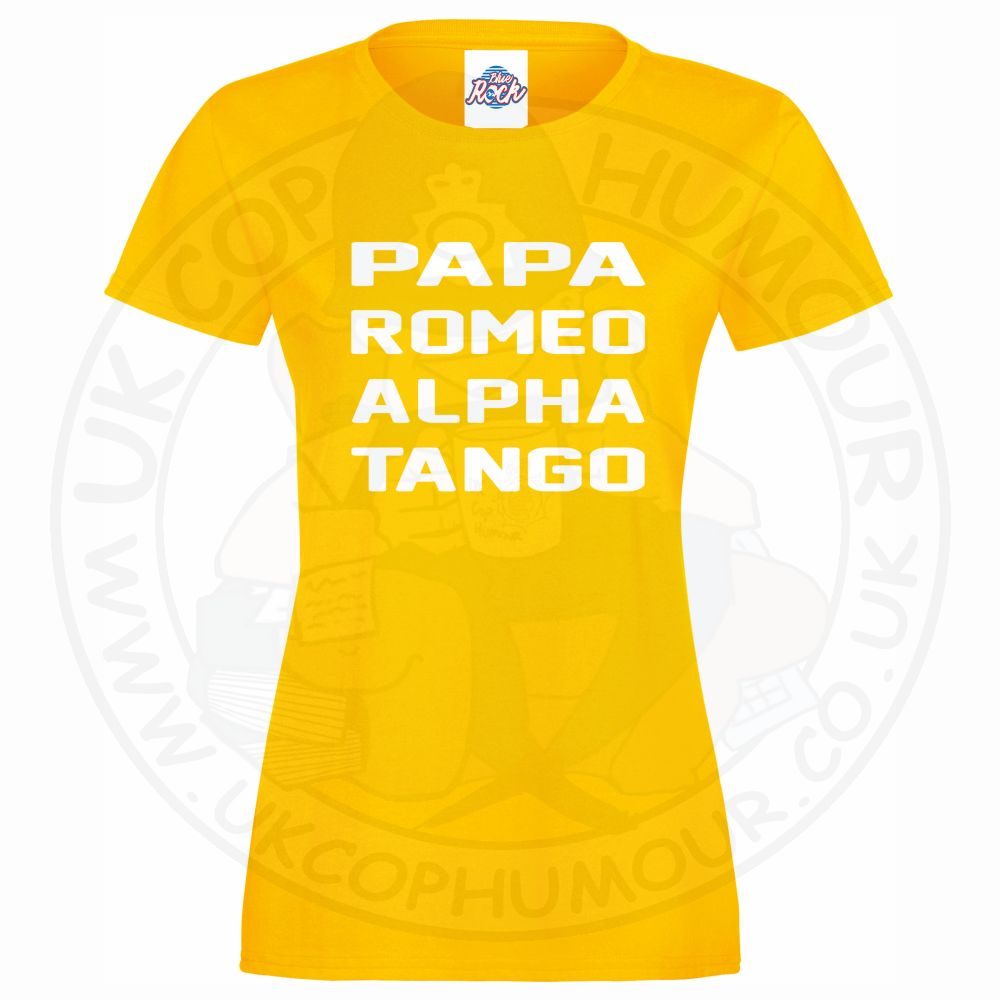 Womens Papa Romeo Alpha Tango T-Shirt - Image 10