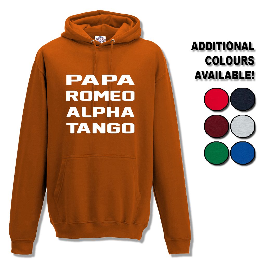 Unisex Papa Romeo Alpha Tango Hoodie