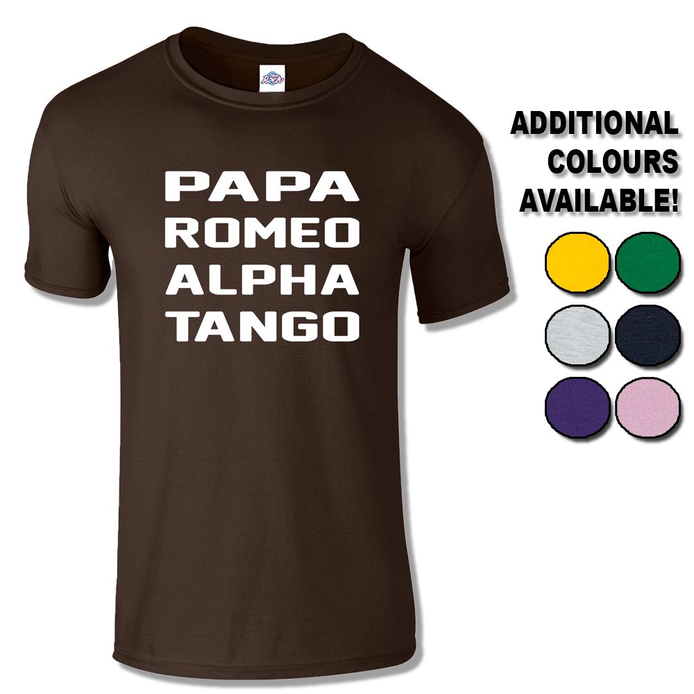 Mens Papa Romeo Alpha Tango T-Shirt