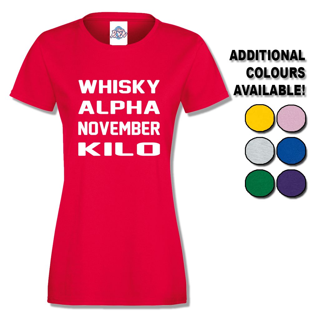 Womens Whiskey Alpha November Kilo T-Shirt