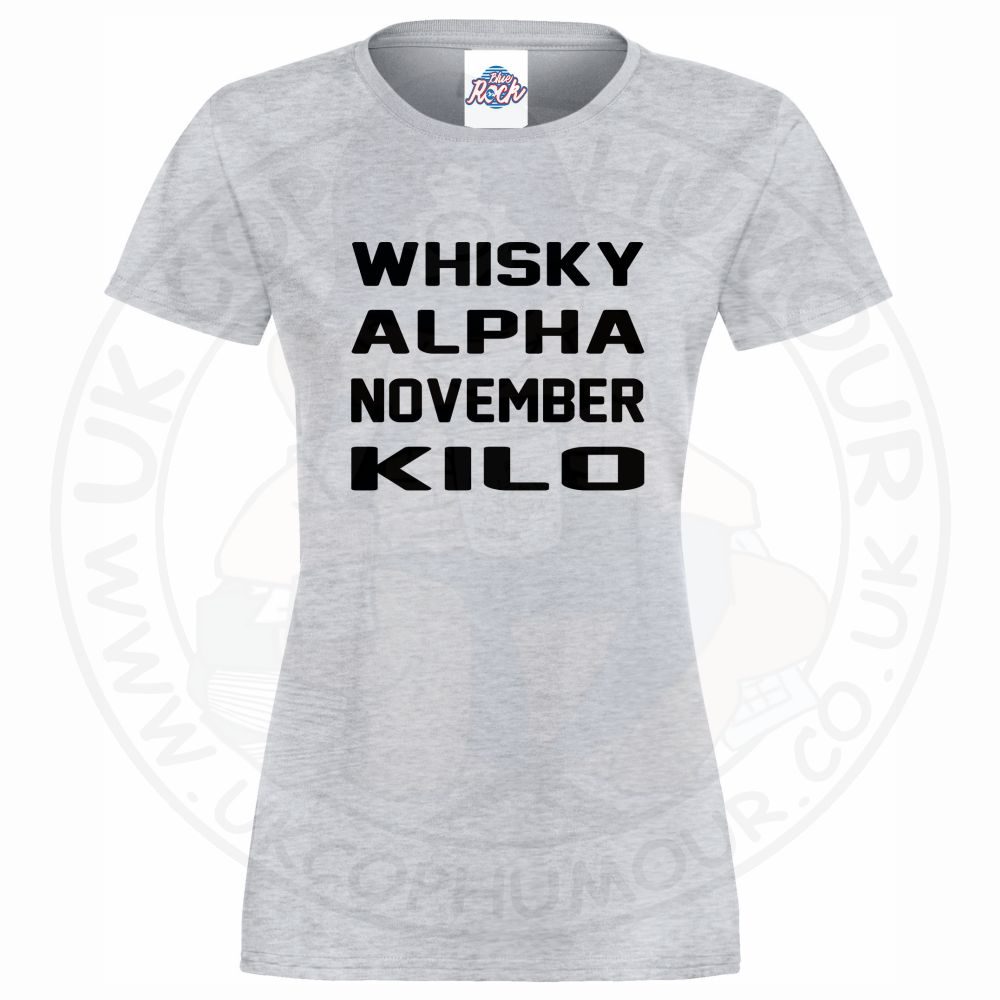 Womens Whiskey Alpha November Kilo T-Shirt - Image 4