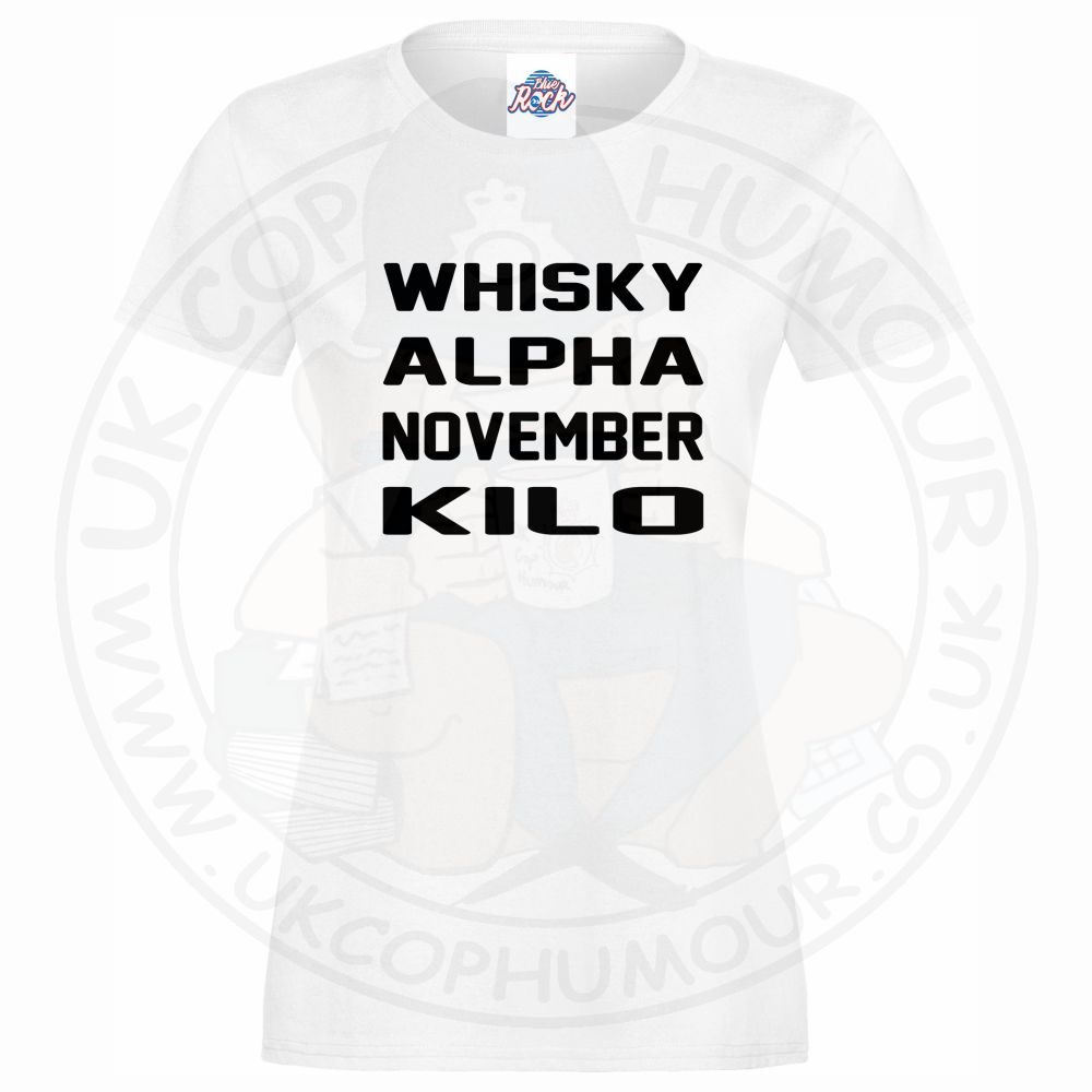 Womens Whiskey Alpha November Kilo T-Shirt - Image 9