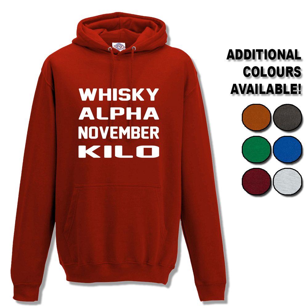 Unisex Whiskey Alpha November Kilo Hoodie