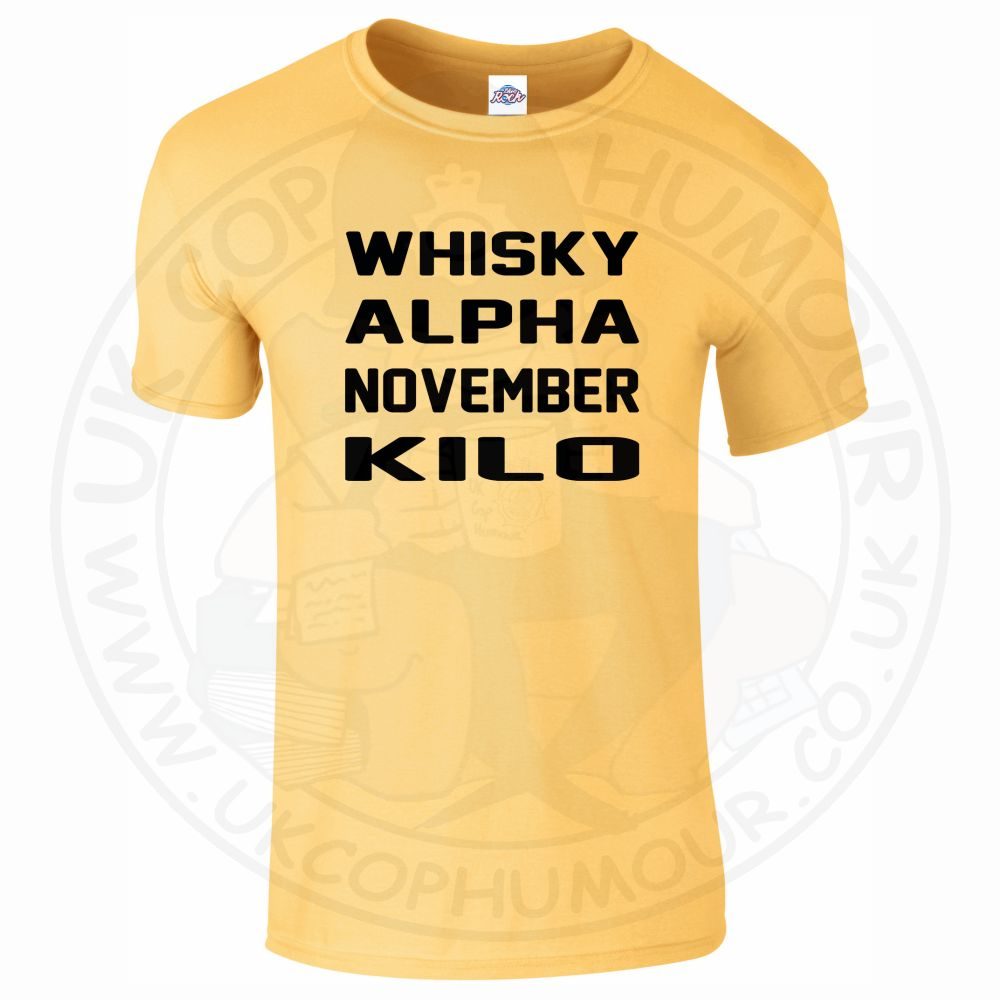 Mens Whiskey Alpha November Kilo T-Shirt - Image 13