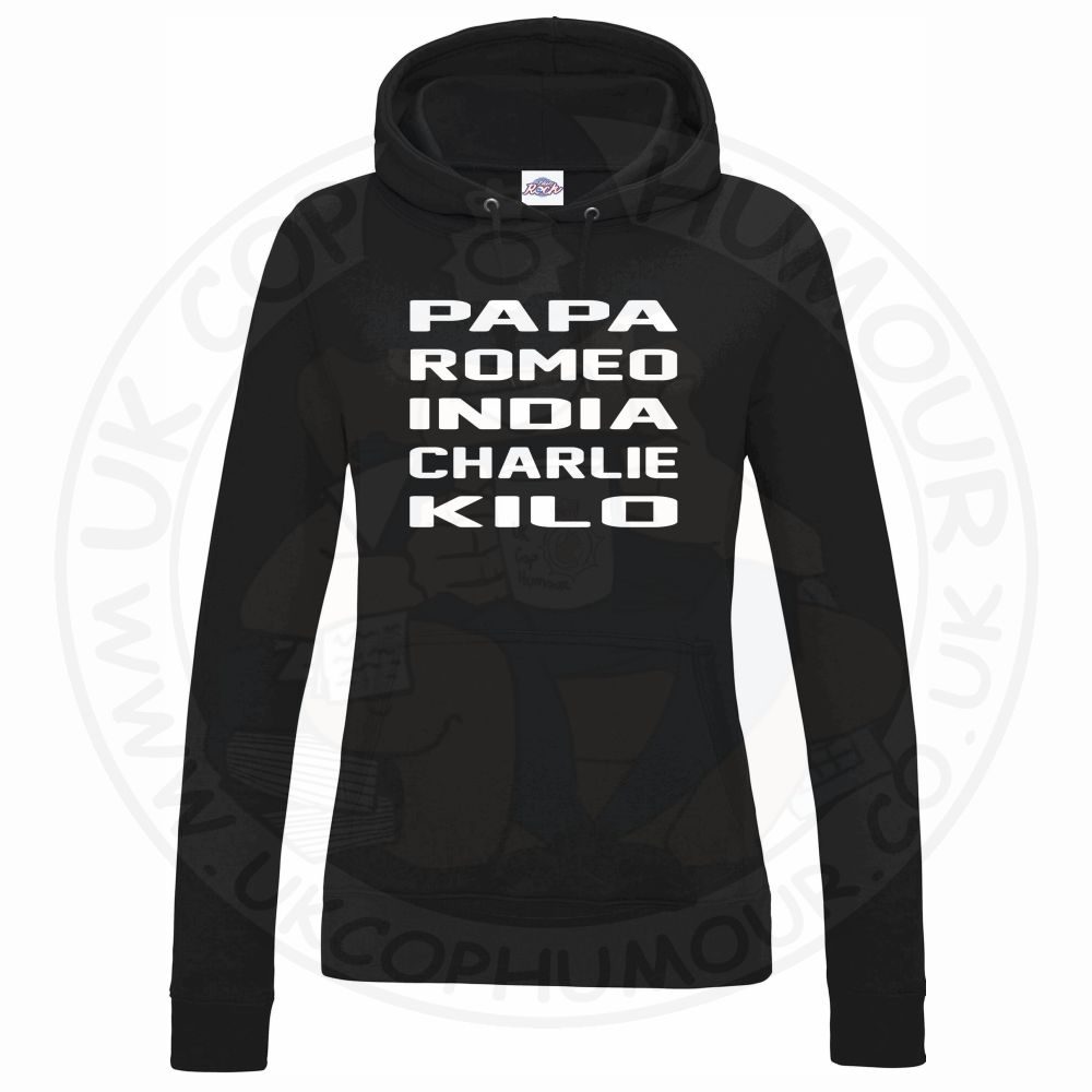 Womens Papa Romeo India Charlie Kilo Hoodie - Image 2