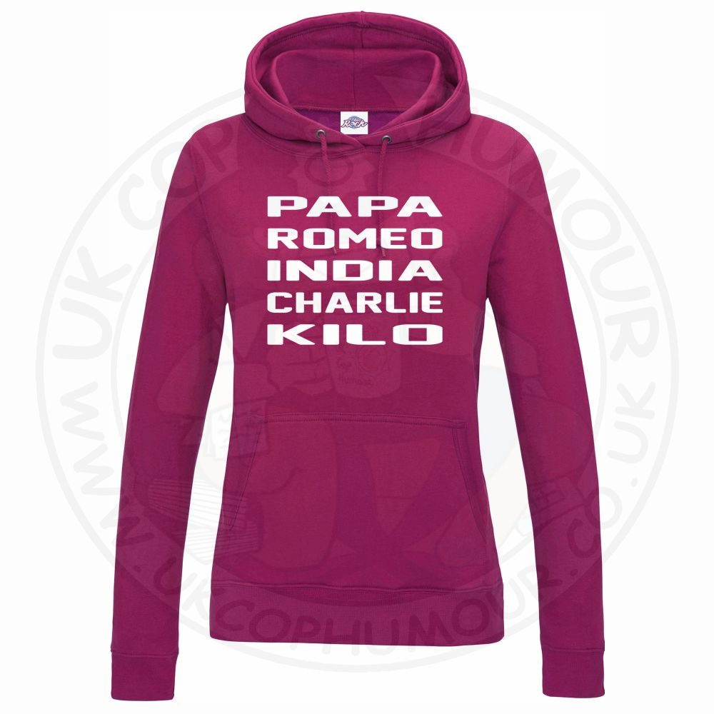 Womens Papa Romeo India Charlie Kilo Hoodie - Image 6