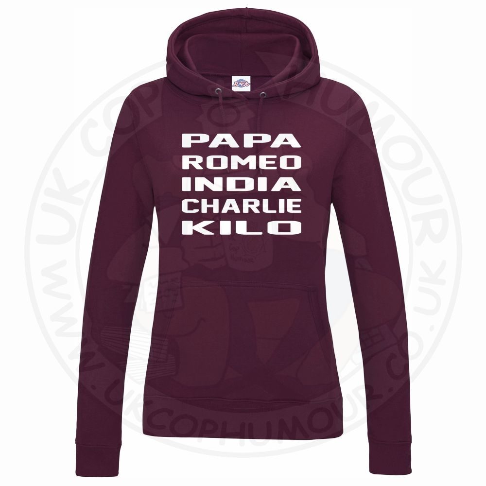 Womens Papa Romeo India Charlie Kilo Hoodie - Image 7
