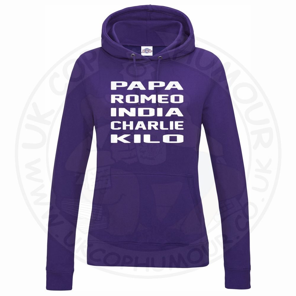 Womens Papa Romeo India Charlie Kilo Hoodie - Image 10