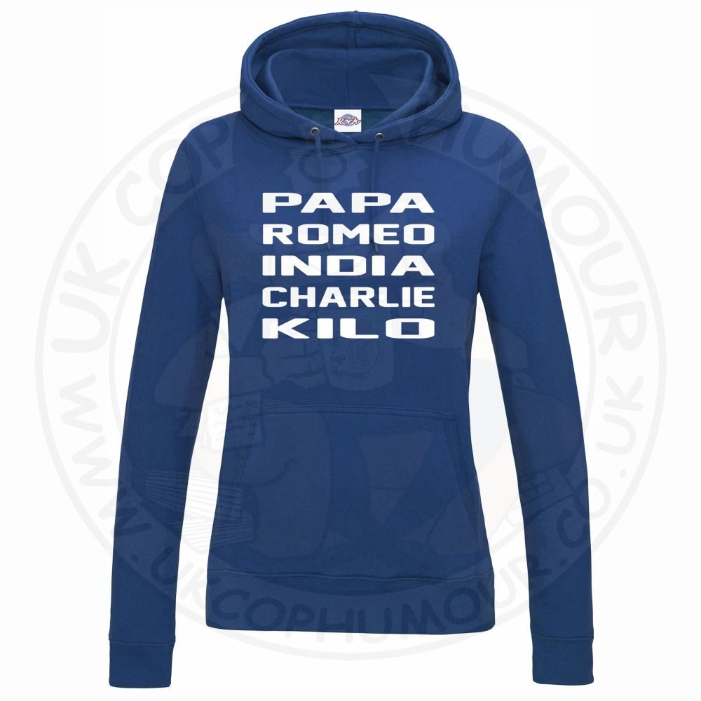 Womens Papa Romeo India Charlie Kilo Hoodie - Image 12