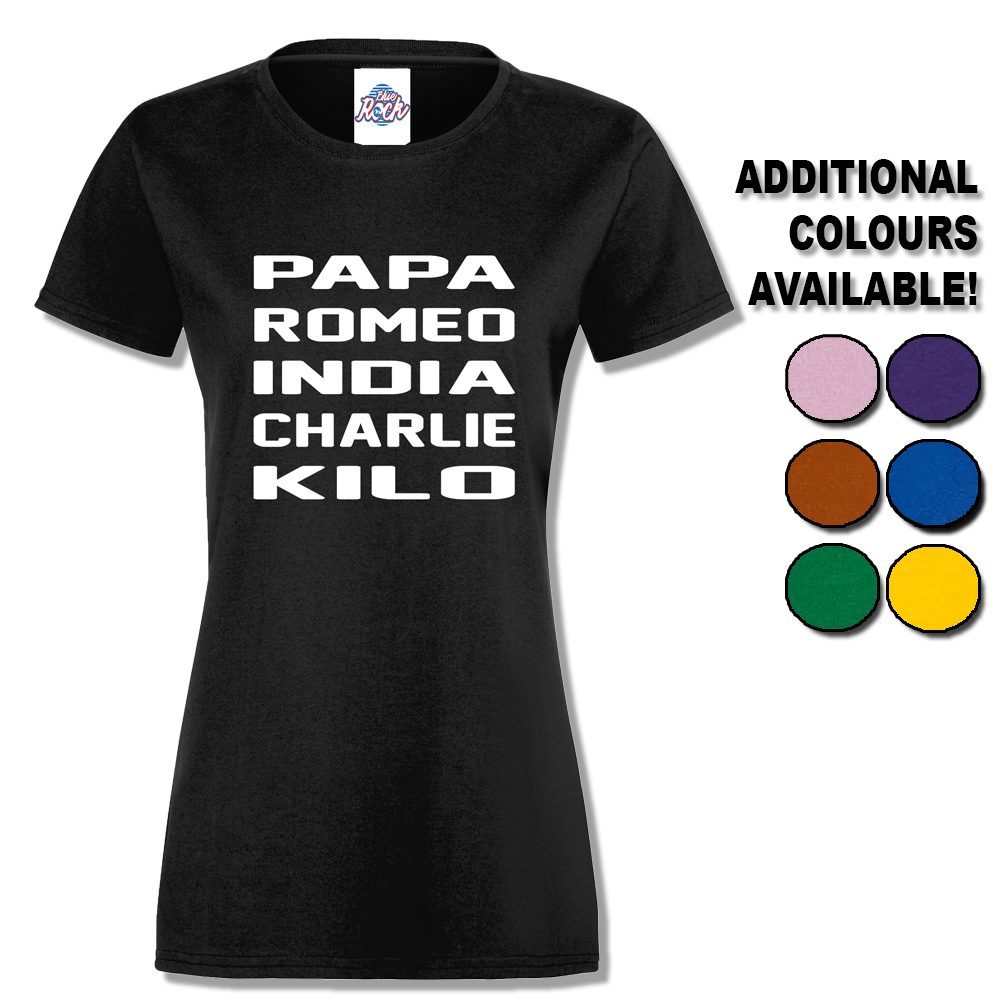 Womens Papa Romeo India Charlie Kilo T-Shirt