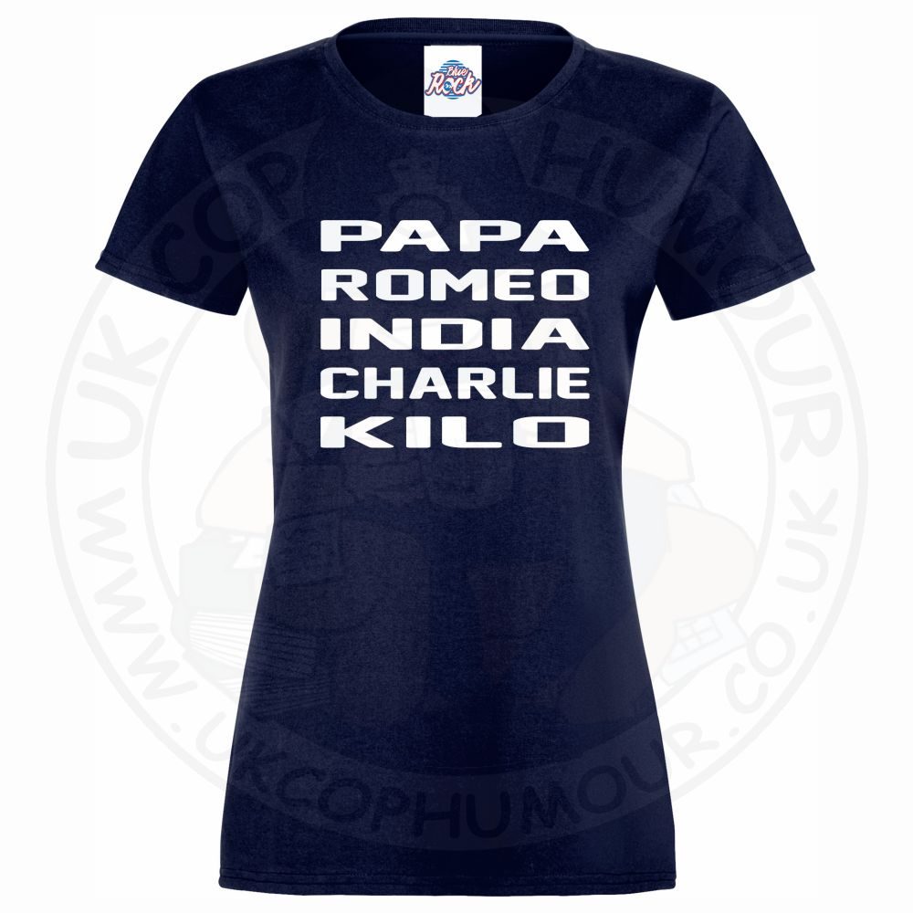 Womens Papa Romeo India Charlie Kilo T-Shirt - Image 4