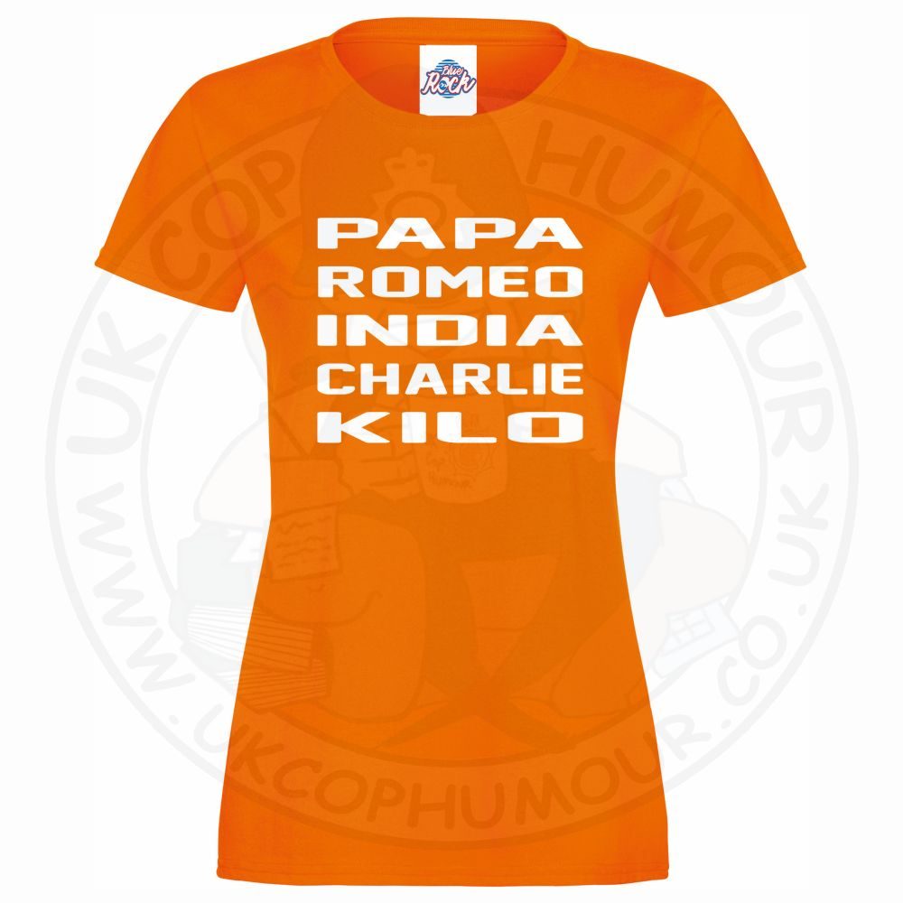 Womens Papa Romeo India Charlie Kilo T-Shirt - Image 5