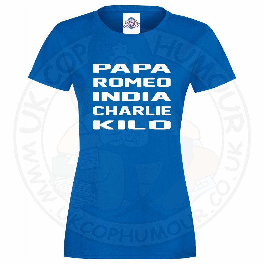 Womens Papa Romeo India Charlie Kilo T-Shirt - Image 8