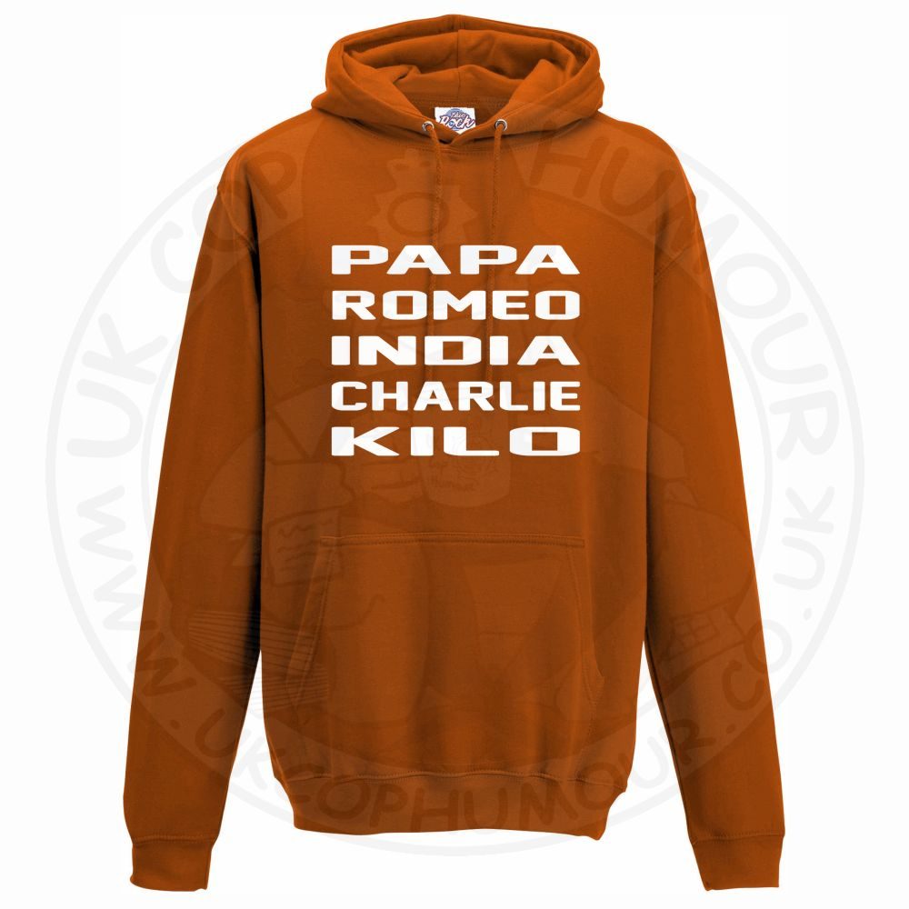 Unisex Papa Romeo India Charlie Kilo Hoodie - Image 10