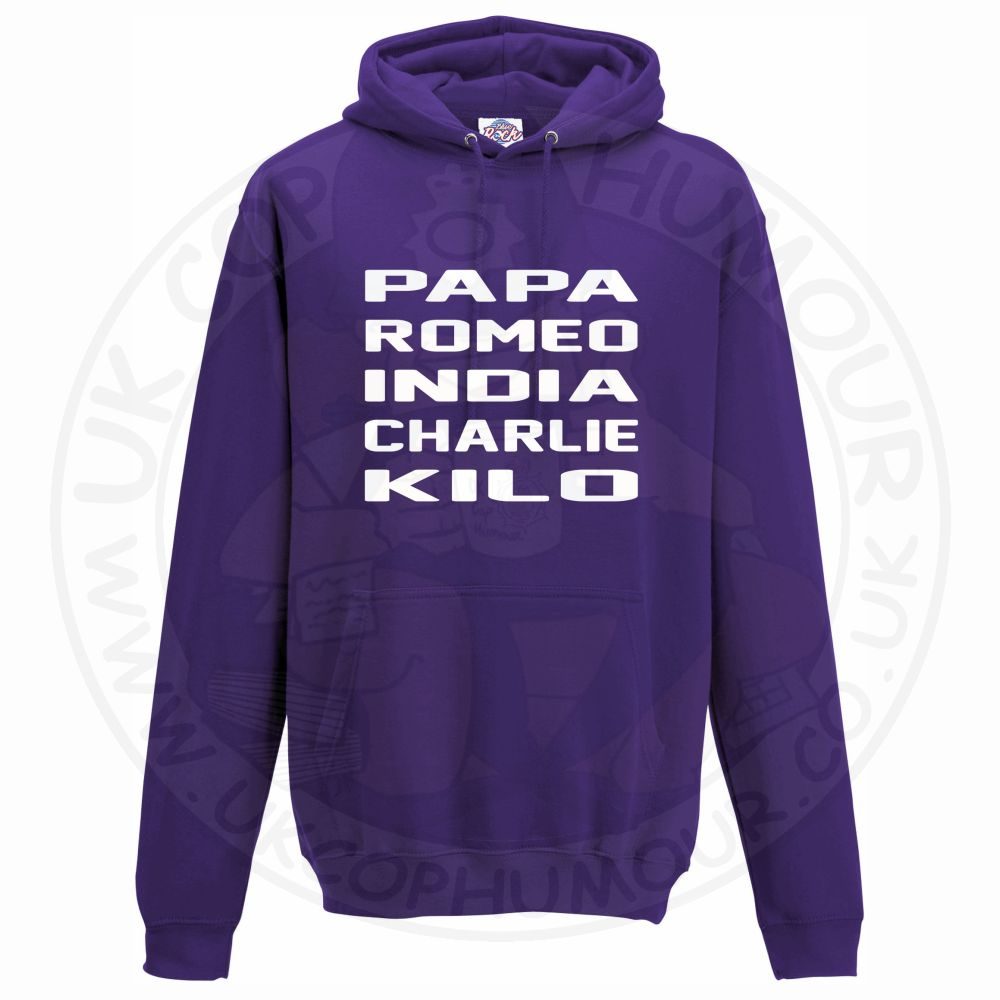 Unisex Papa Romeo India Charlie Kilo Hoodie - Image 11